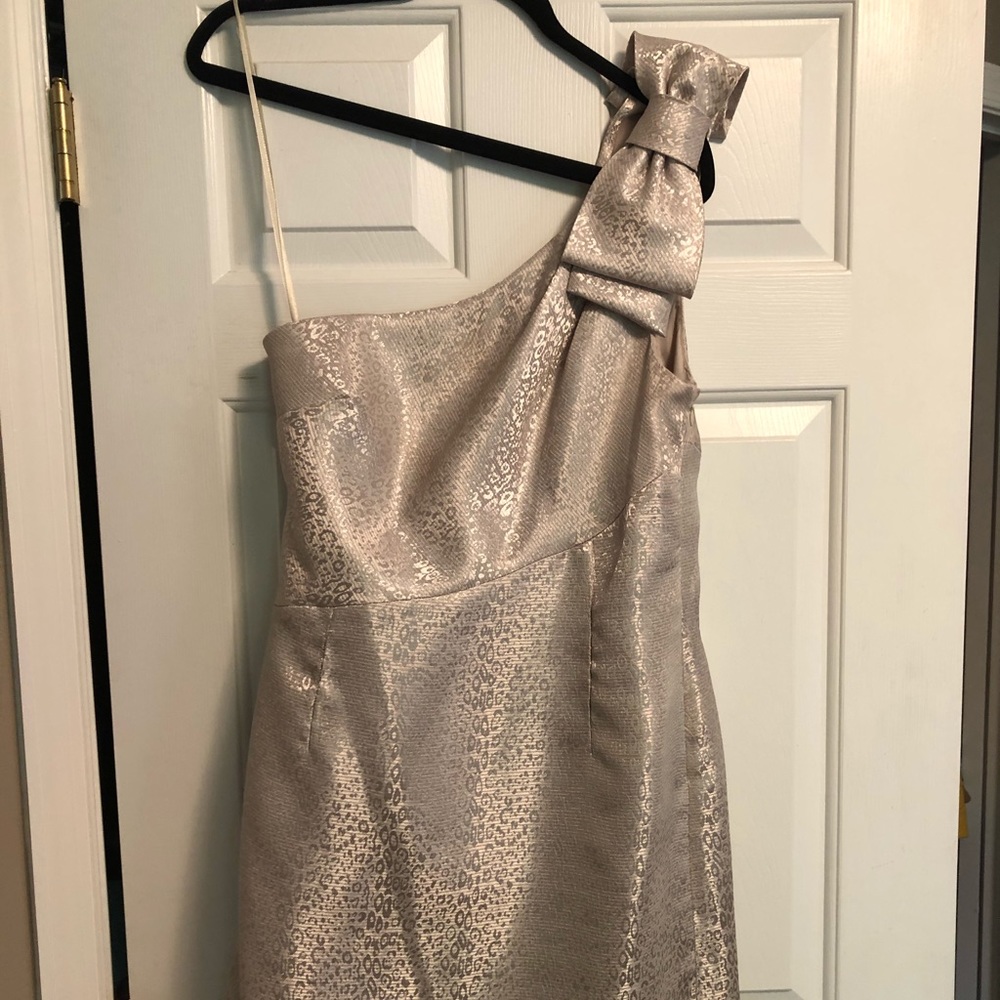 One shoulder, cheetah print mini dress